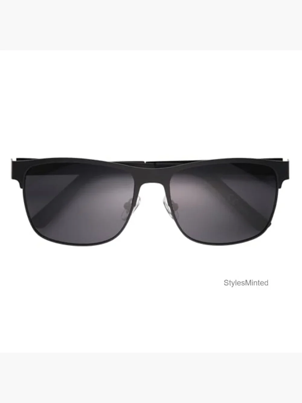 Men's Square Sunglasses 57mm Metal Frame Polarized UV Protection